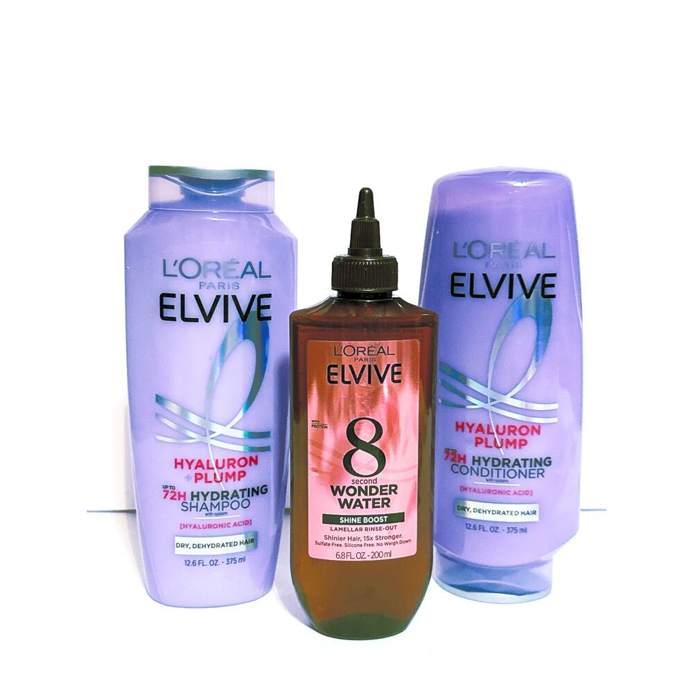 L’Oreal Paris ELVIVE Bundle - Hydrating Shampoo and Conditioner & Wonder Water